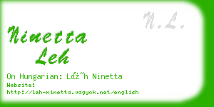 ninetta leh business card